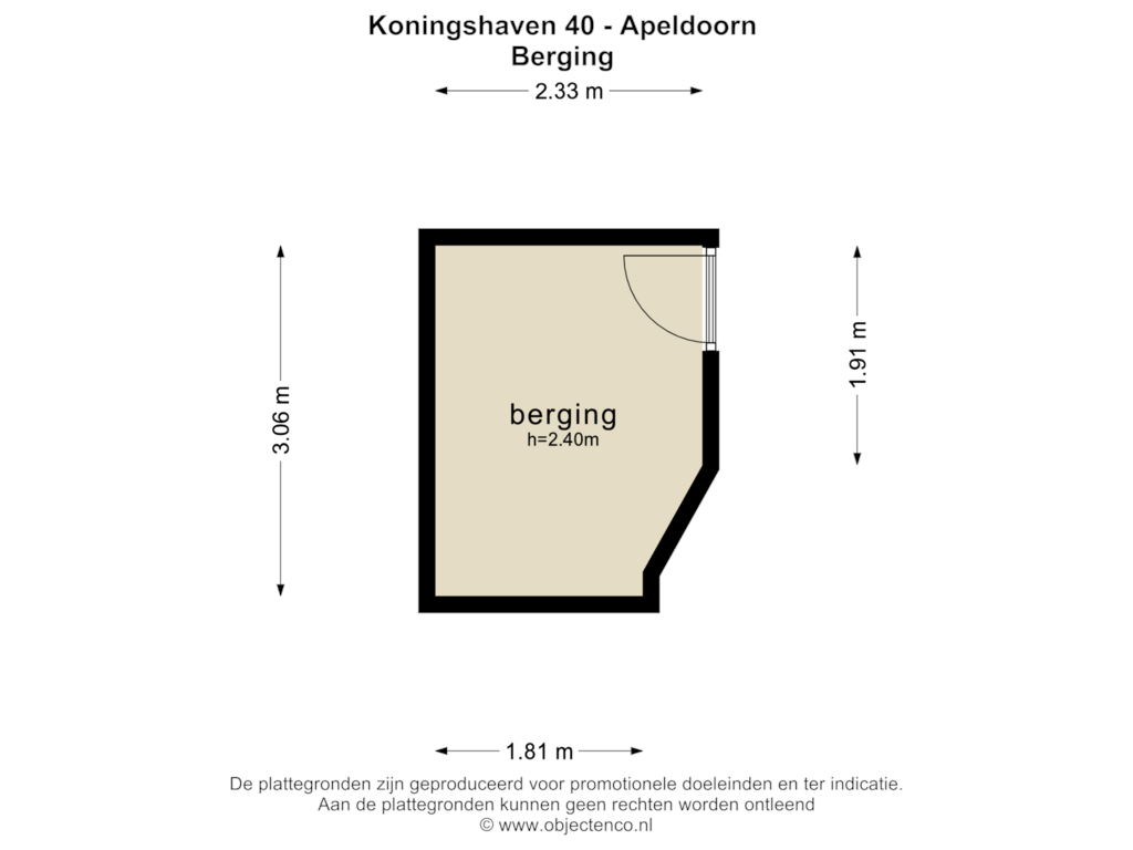 View floorplan of BERGING of Koningshaven 40