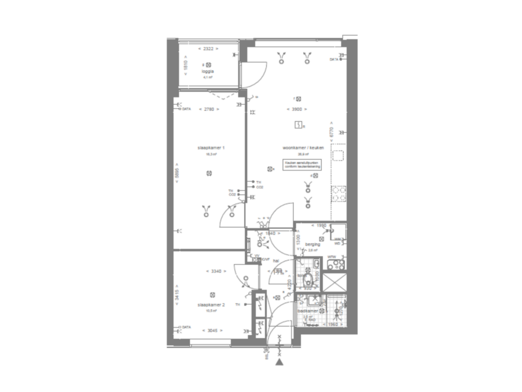 View floorplan of First floor of August Vermeylenstraat 102