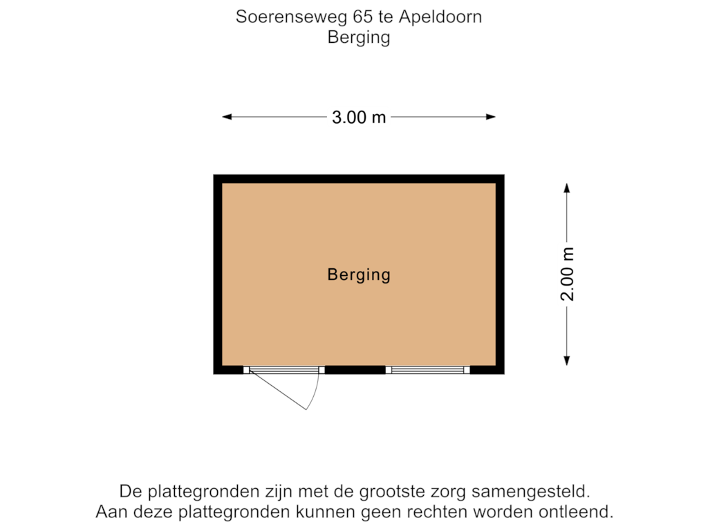 Bekijk plattegrond van Berging van Soerenseweg 95