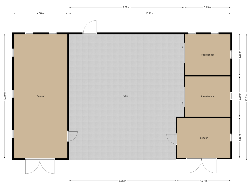 Bekijk plattegrond van Schuur van Kattenbroekerweg 8