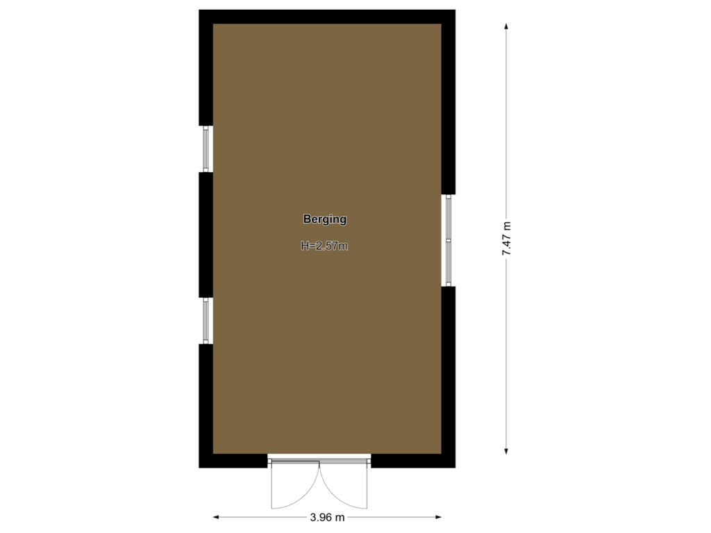 View floorplan of Berging of Straatweg 183