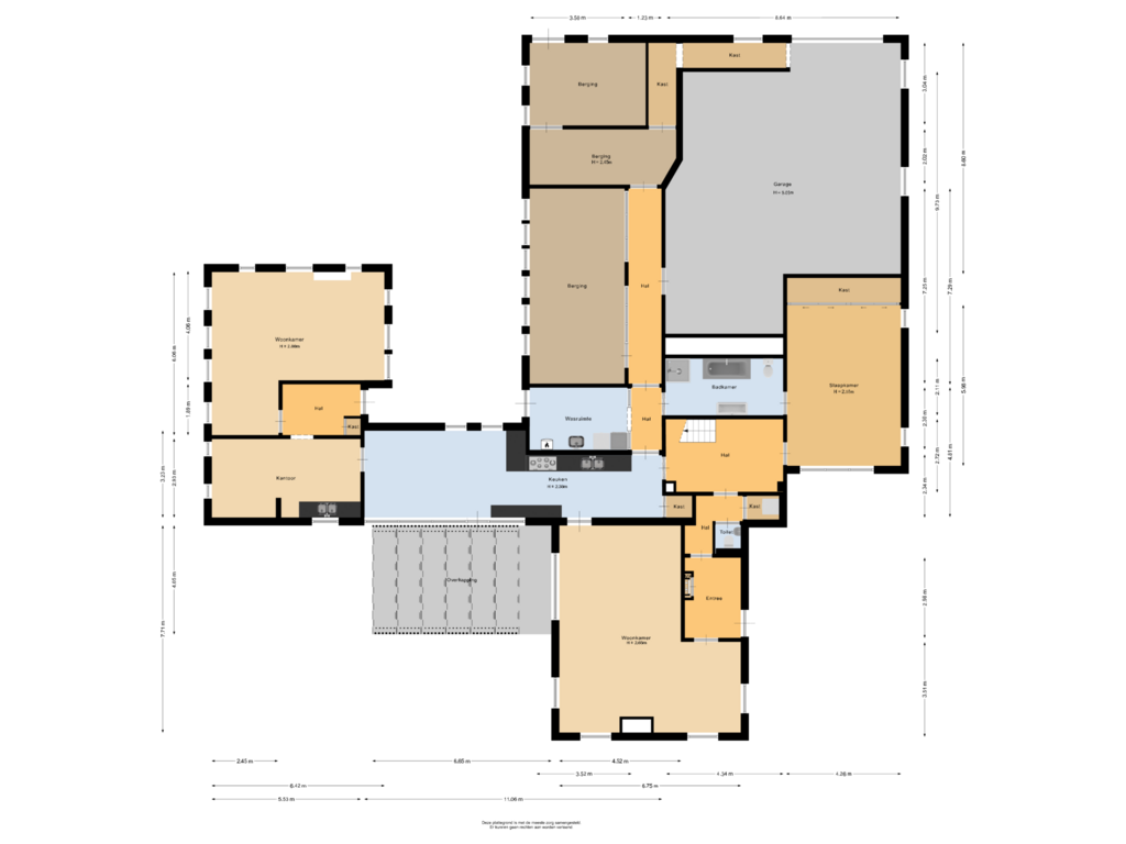 Bekijk plattegrond van Begane grond van Zevenmeersveenweg 2