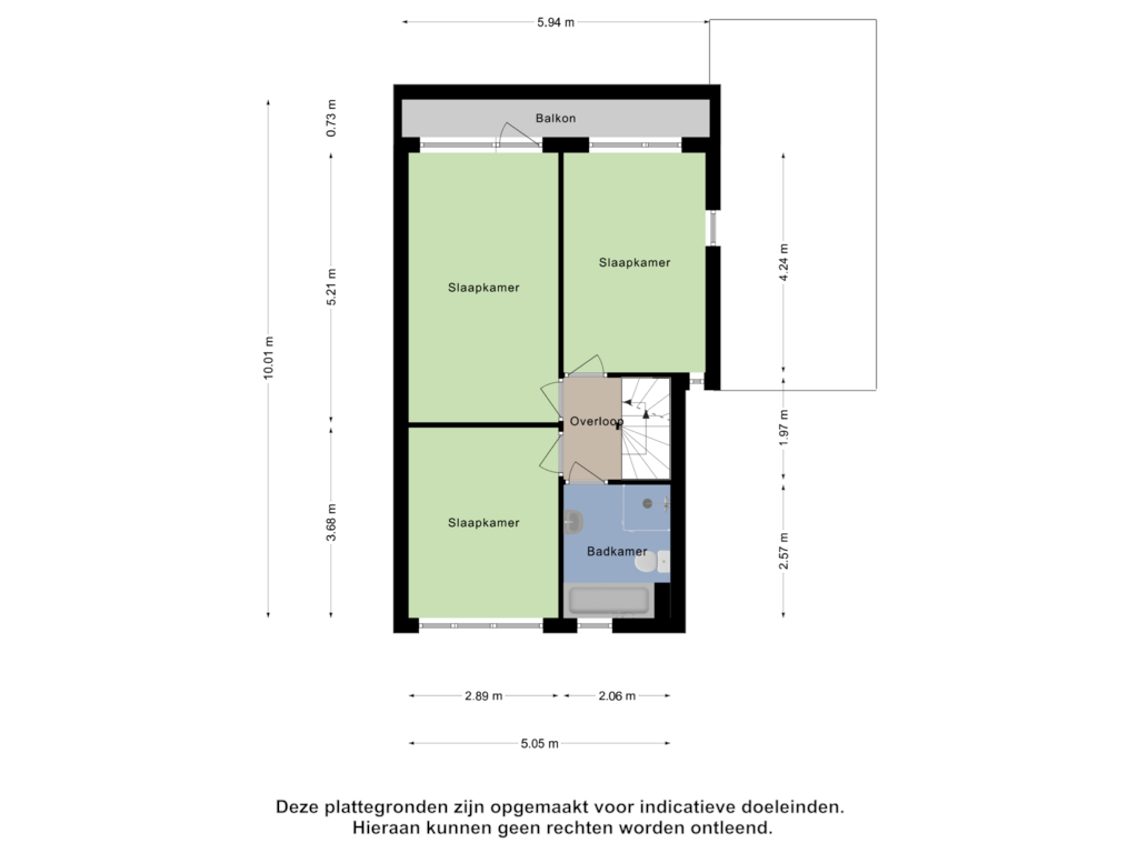 View floorplan of Eerste Verdieping of Molenaar 14