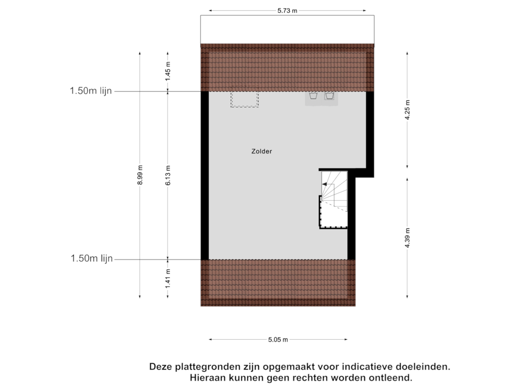 View floorplan of Tweede Verdieping of Molenaar 14