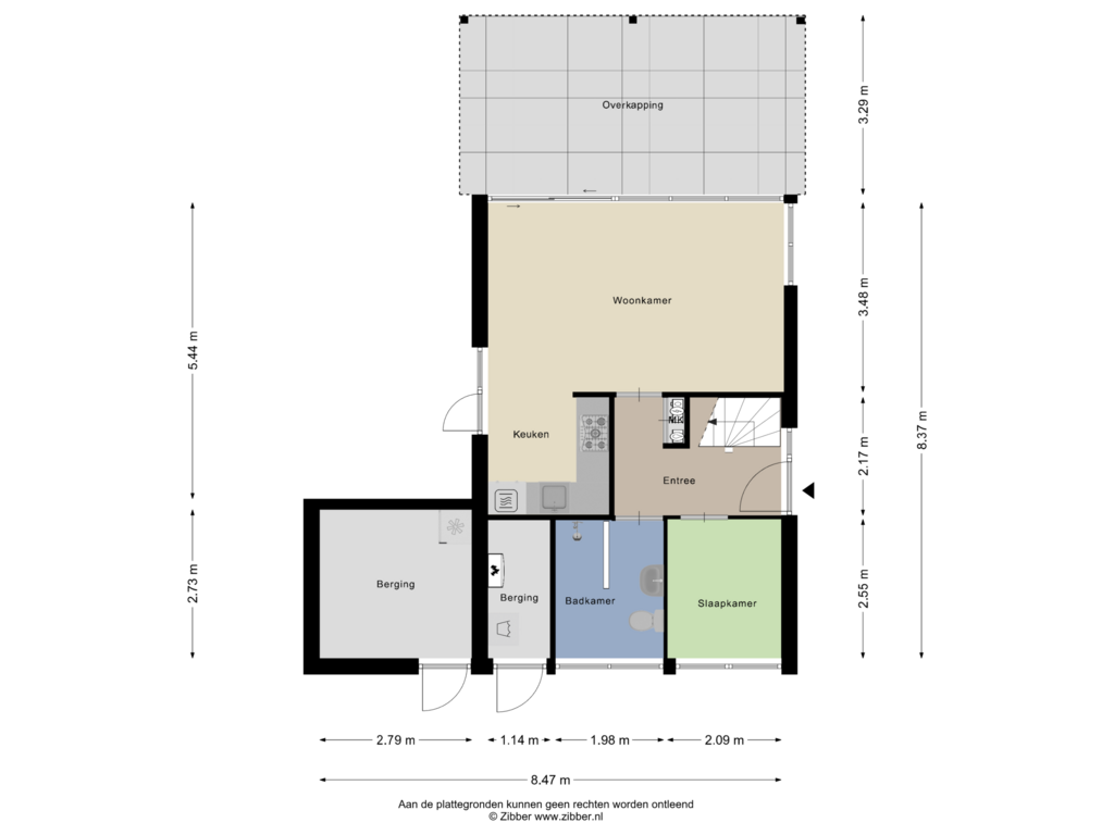 Bekijk plattegrond van Begane grond van Paviljoenweg 2-H96