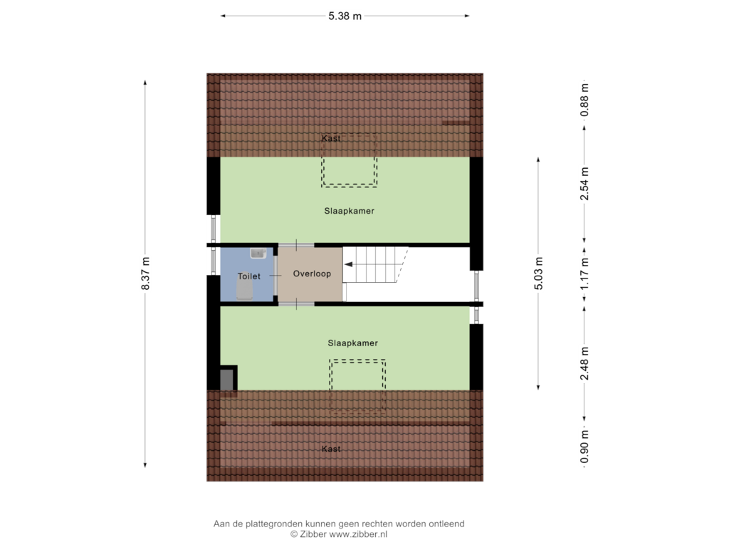 Bekijk plattegrond van Eerste verdieping van Paviljoenweg 2-H96