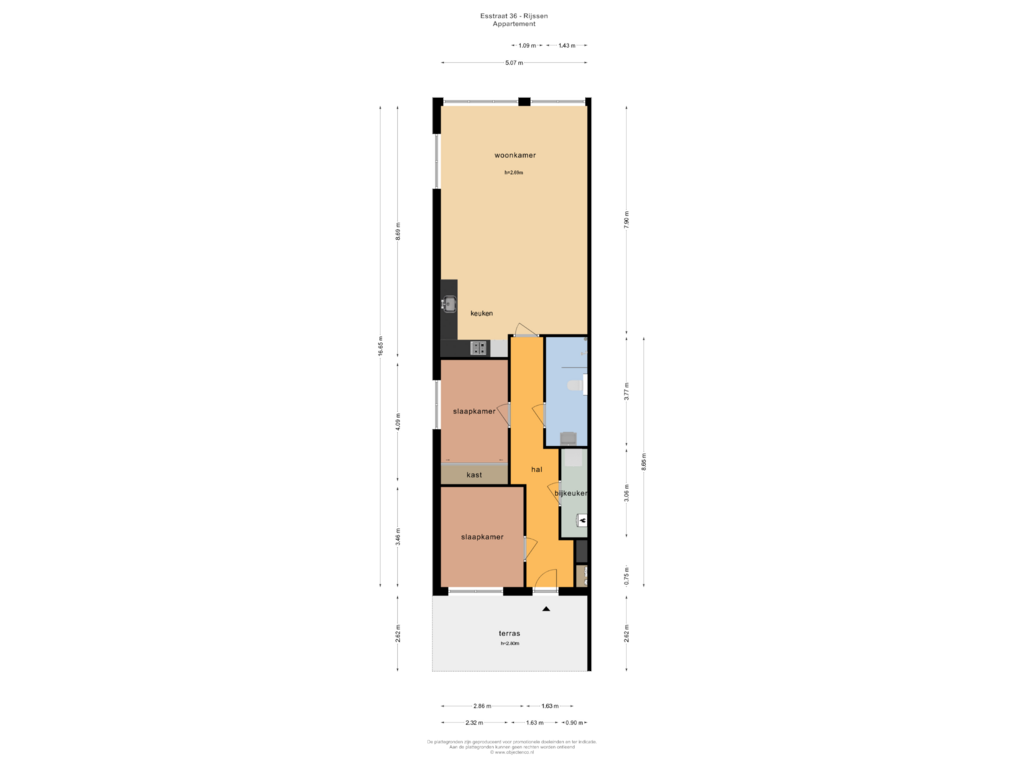 Bekijk plattegrond van APPARTEMENT van Esstraat 36