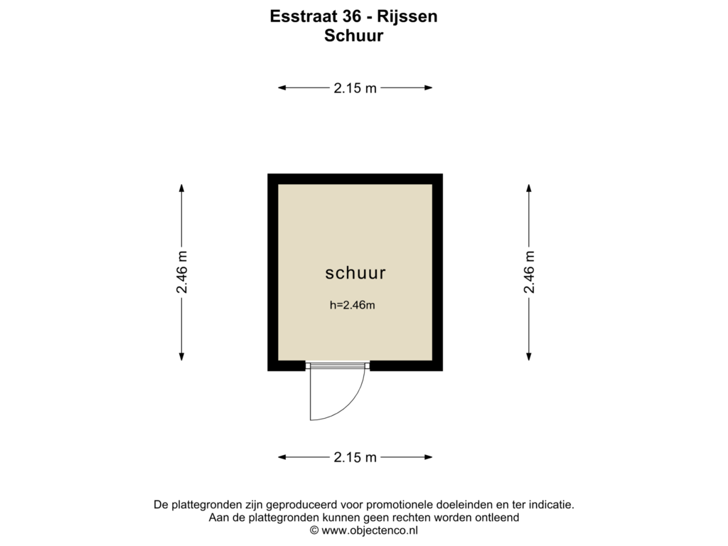 Bekijk plattegrond van SCHUUR van Esstraat 36