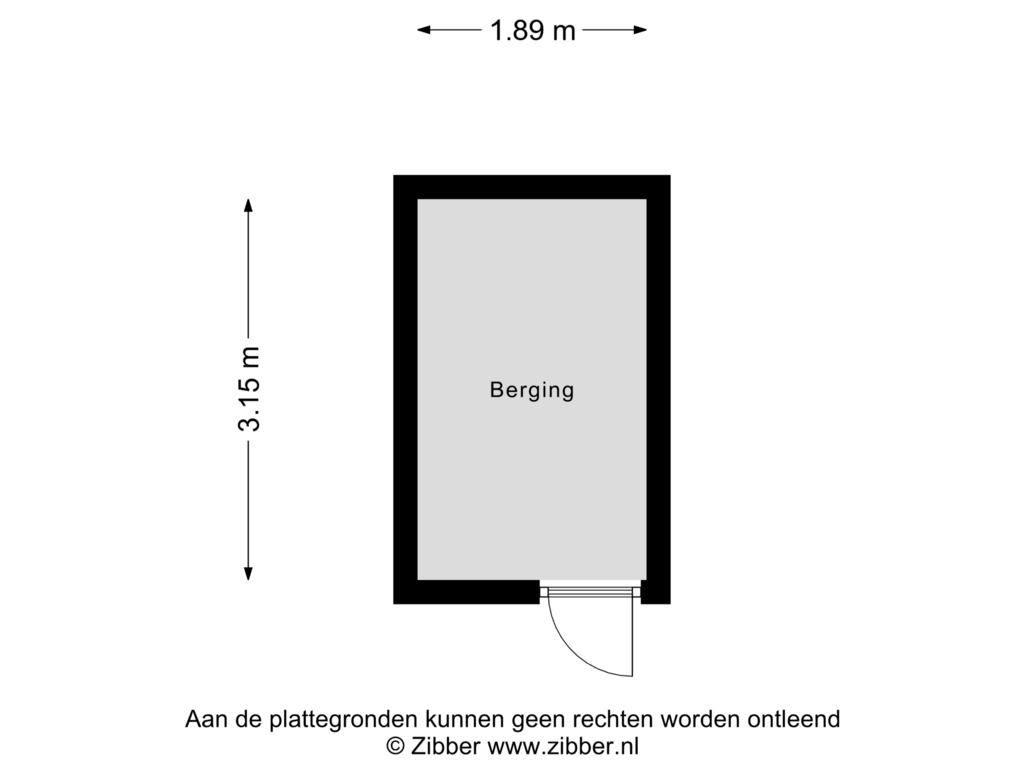 Bekijk plattegrond van Berging van De Romme 21