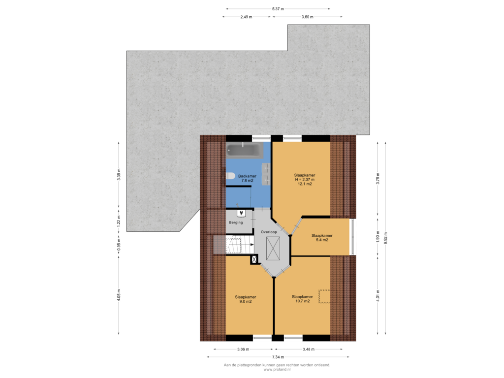 View floorplan of 1e Verdieping of Maansteendreef 7