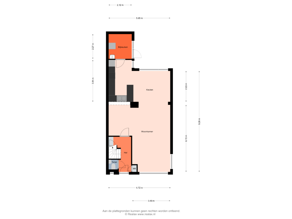 Bekijk plattegrond van Begane grond van Kaufmannstraat 12