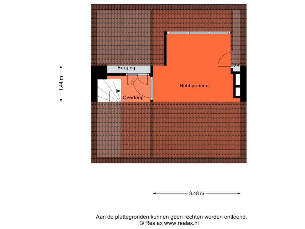 Bekijk plattegrond van Verdieping 2 van Kaufmannstraat 12