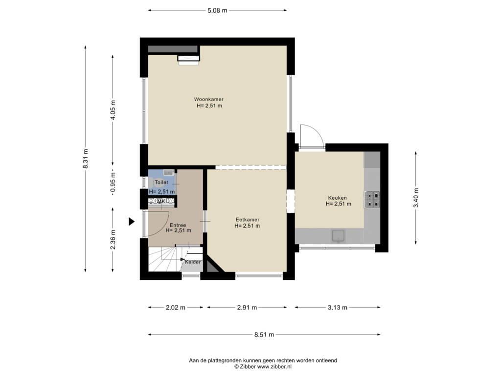 Bekijk plattegrond van Begane Grond van Achterweg 2