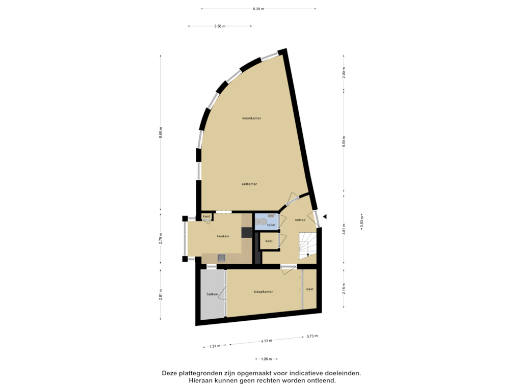 View floorplan of Tweede Verdieping of Westsingel 12-A