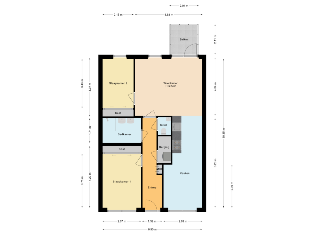 Bekijk plattegrond van Appartement van Regioplein 93