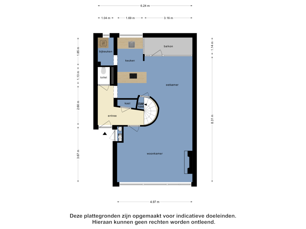 View floorplan of Derde Verdieping of Karel Doormanstraat 459-D