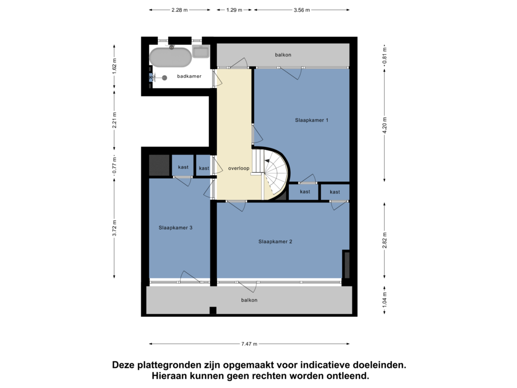 View floorplan of Vierde Verdieping of Karel Doormanstraat 459-D