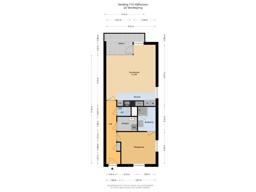 Bekijk plattegrond van 2e Verdieping van Vesting 112