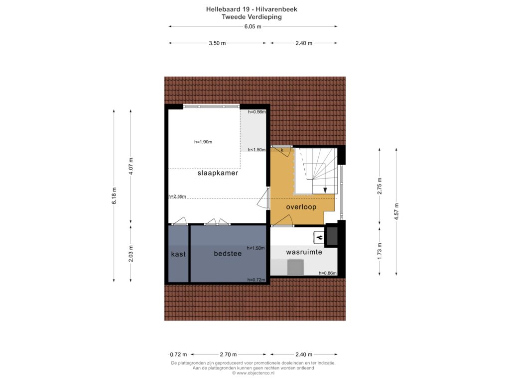 Bekijk plattegrond van TWEEDE VERDIEPING van Hellebaard 19