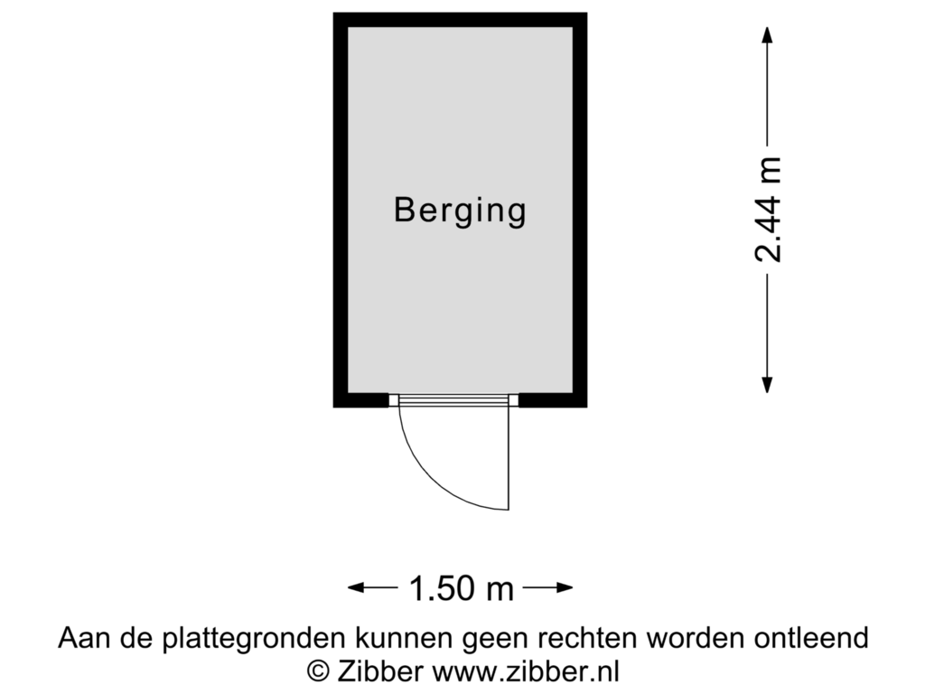 Bekijk plattegrond van Berging van Kerkstraat 94-A