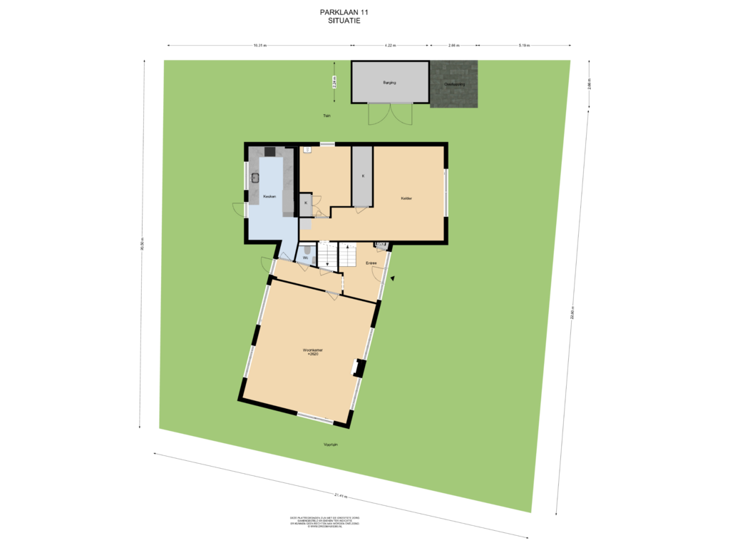 View floorplan of Situatie of Parklaan 11