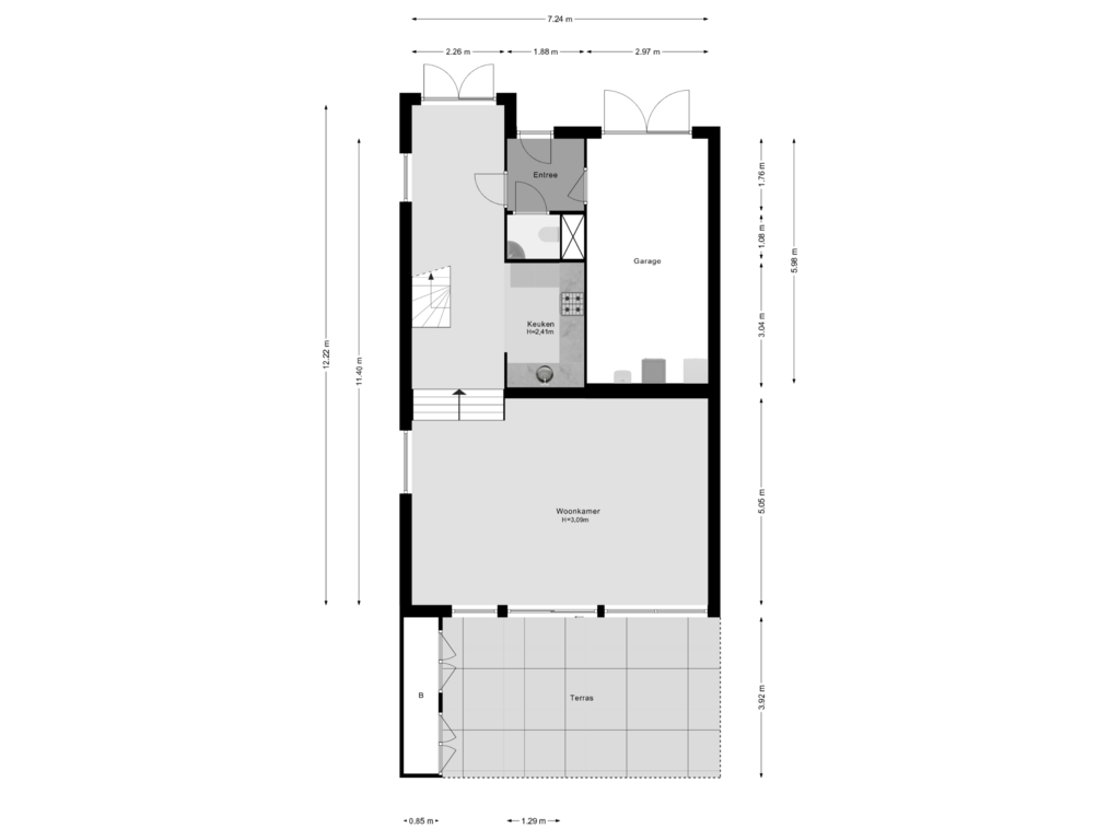 Bekijk plattegrond van Begane Grond van Jos Colerstraat 1