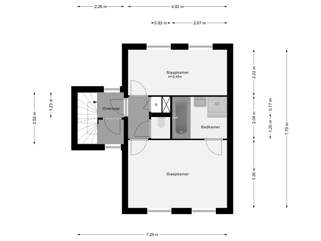 Bekijk plattegrond van 1e Verdieping van Jos Colerstraat 1