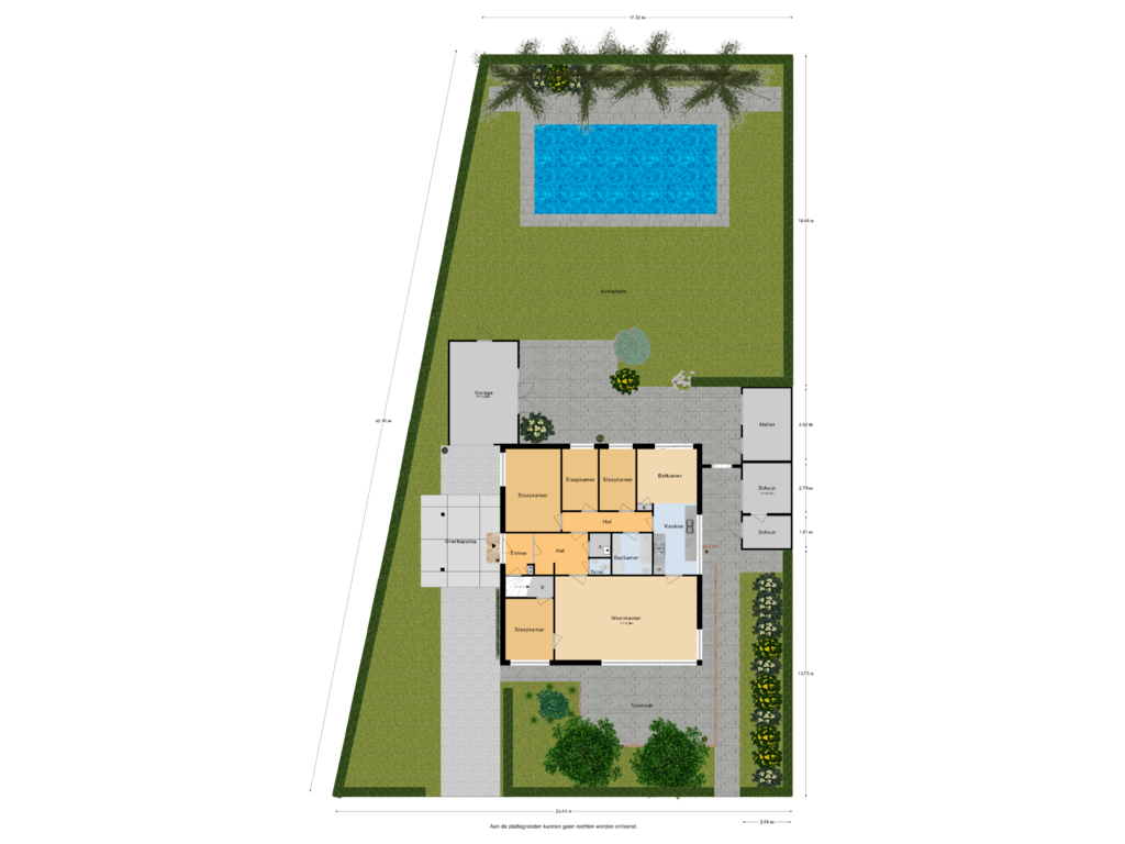 Bekijk plattegrond van Situatie van Koningin Emmalaan 23