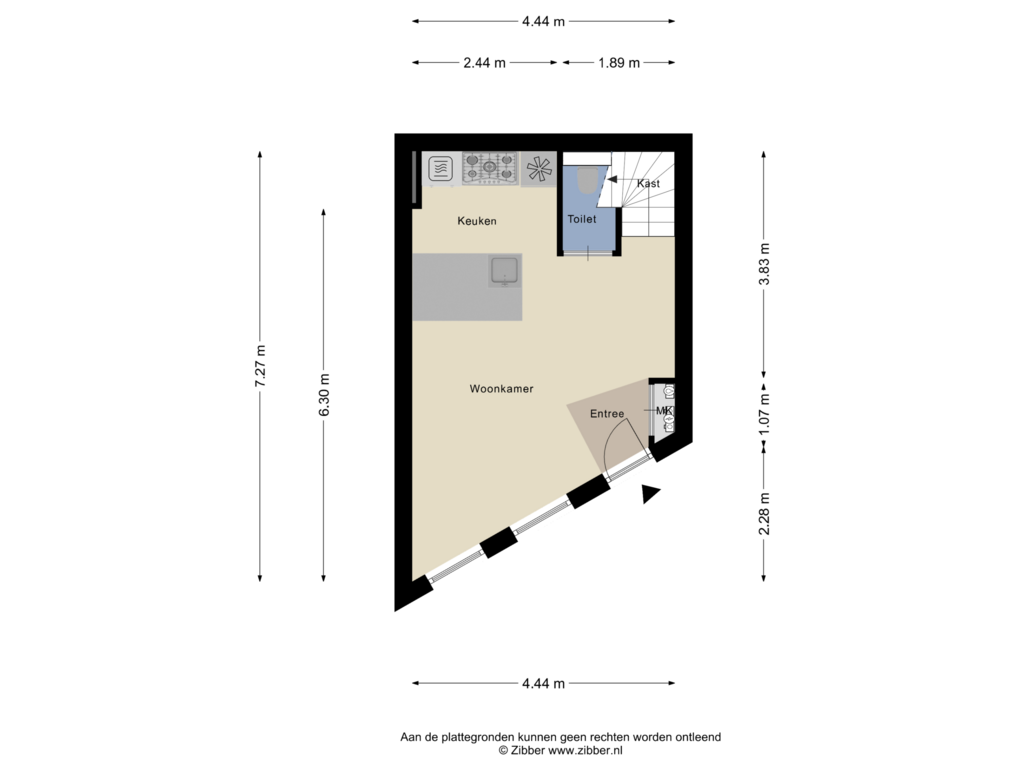 View floorplan of Begane Grond of Parallelweg 101-H