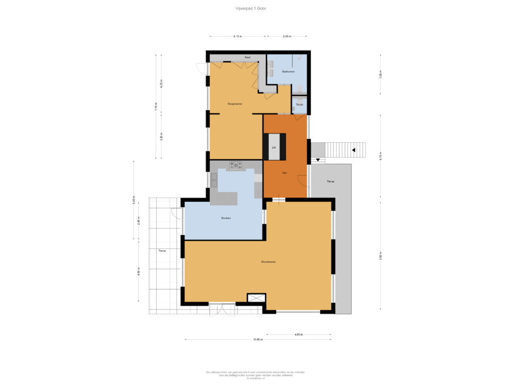 Bekijk plattegrond van Verdieping van Vijverpad 1