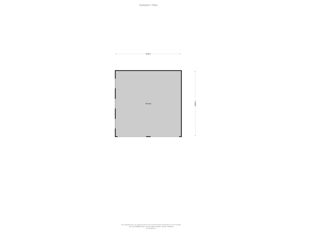 Bekijk plattegrond van Garage van Vijverpad 1