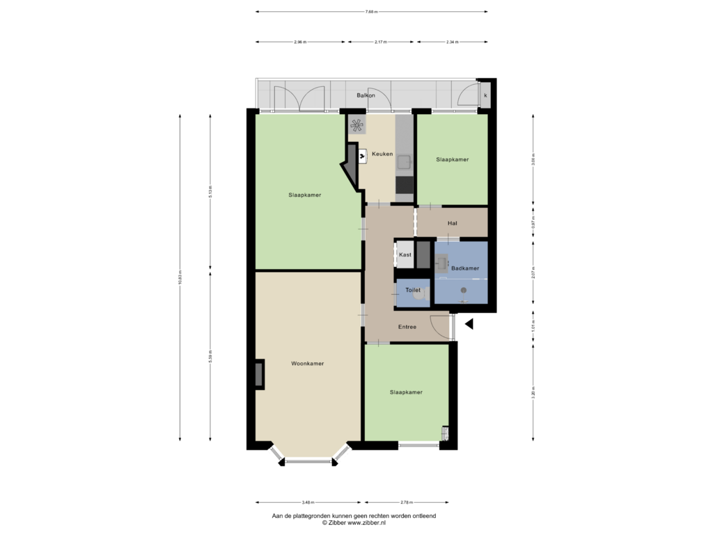 Bekijk plattegrond van Appartement van Goeverneurlaan 428