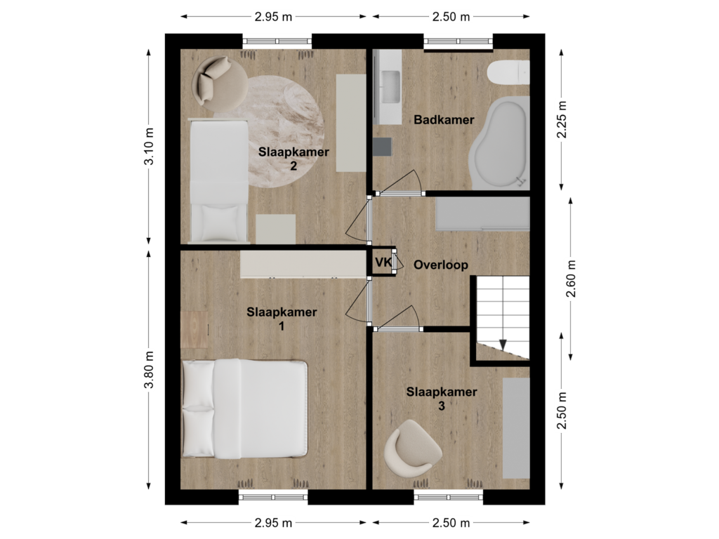 Bekijk plattegrond van Floor 1 van Lozestoep 18