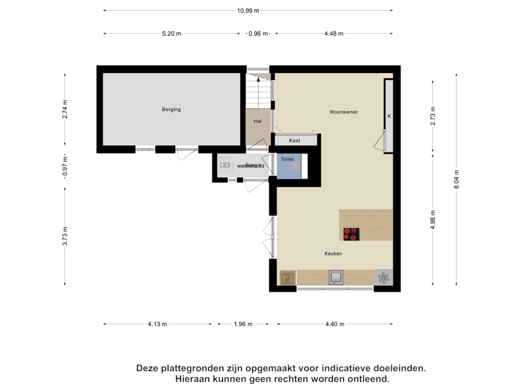 View floorplan of Souterrain of Molendijk 46