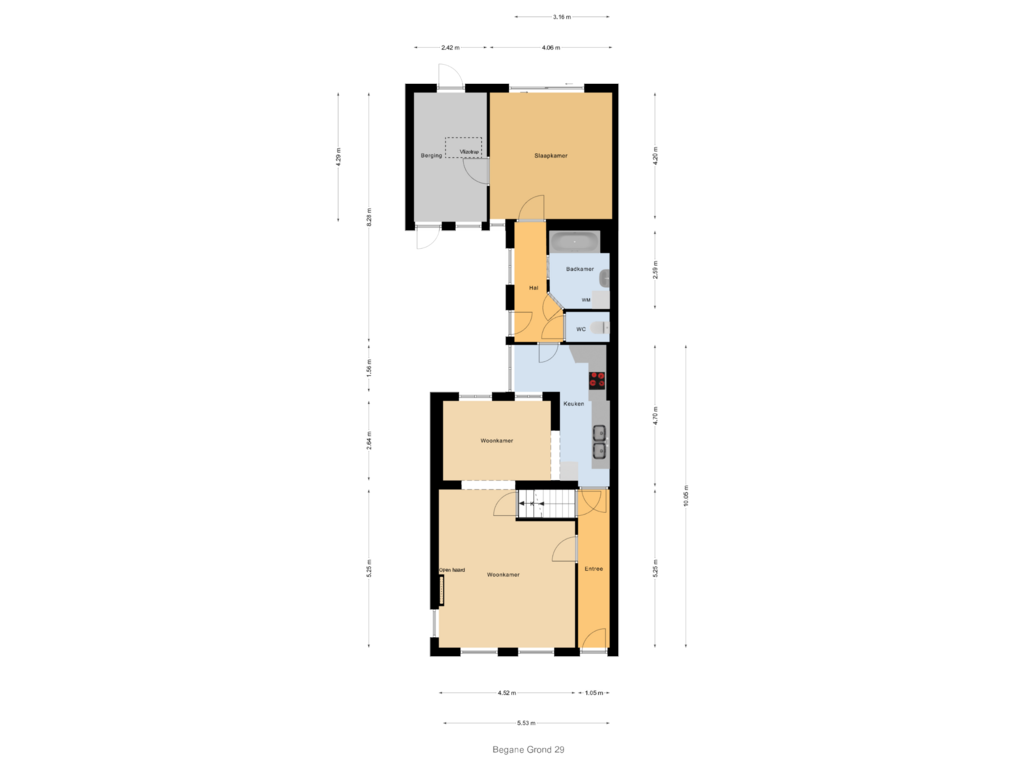 View floorplan of Begane Grond 29 of Noordweg 29