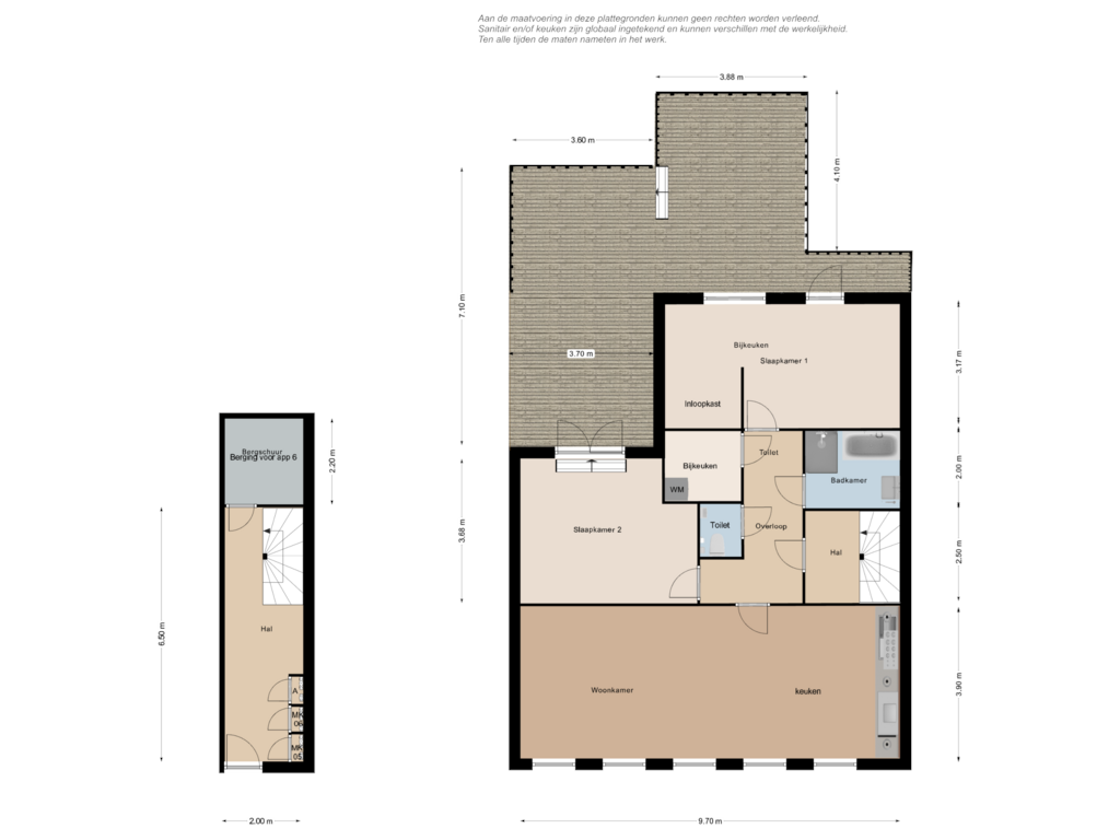 Bekijk plattegrond van 1e verdieping van Voorstraat 5-A