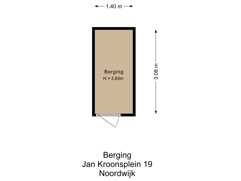 View floorplan of Berging of Jan Kroonsplein 19