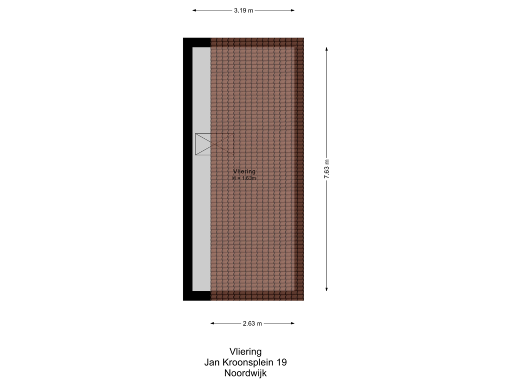 View floorplan of Vliering of Jan Kroonsplein 19