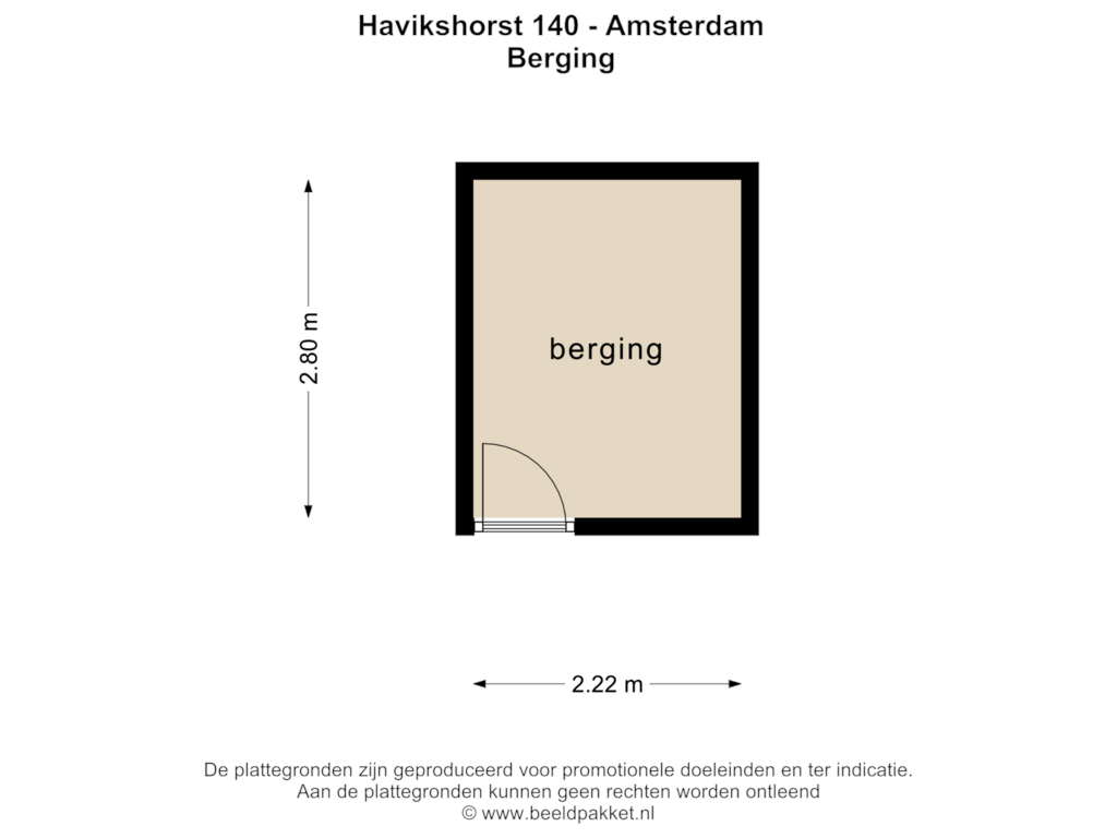 Bekijk plattegrond van BERGING van Havikshorst 140