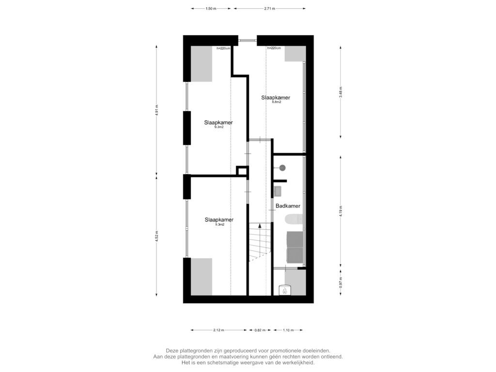 View floorplan of Eerste Verdieping of Lingsesdijk 80