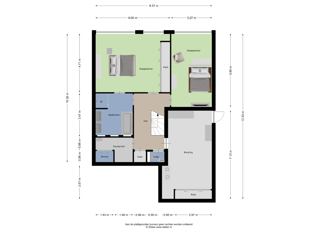 View floorplan of Souterrain of De Helling 7