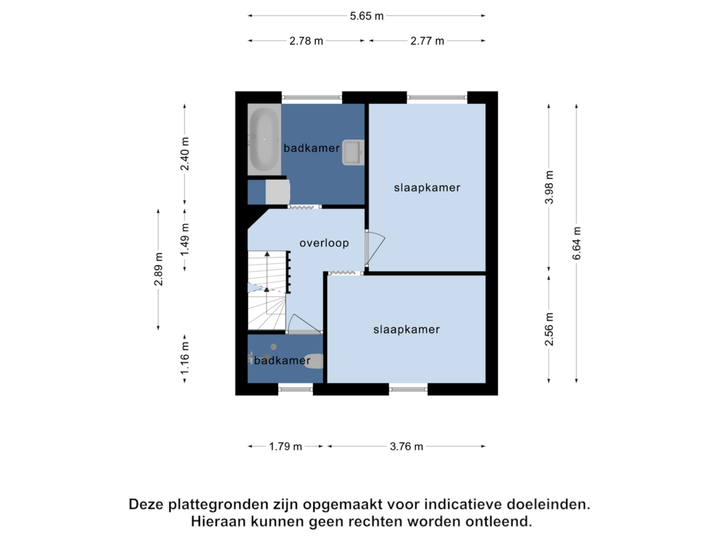 Bekijk plattegrond van 1e verdieping van Dinsdagstraat 33