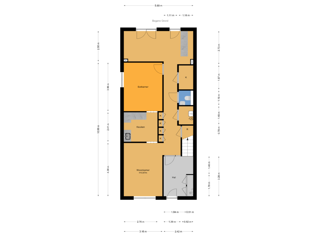 Bekijk plattegrond van Begane Grond van Anna van Hogendorpstraat 26