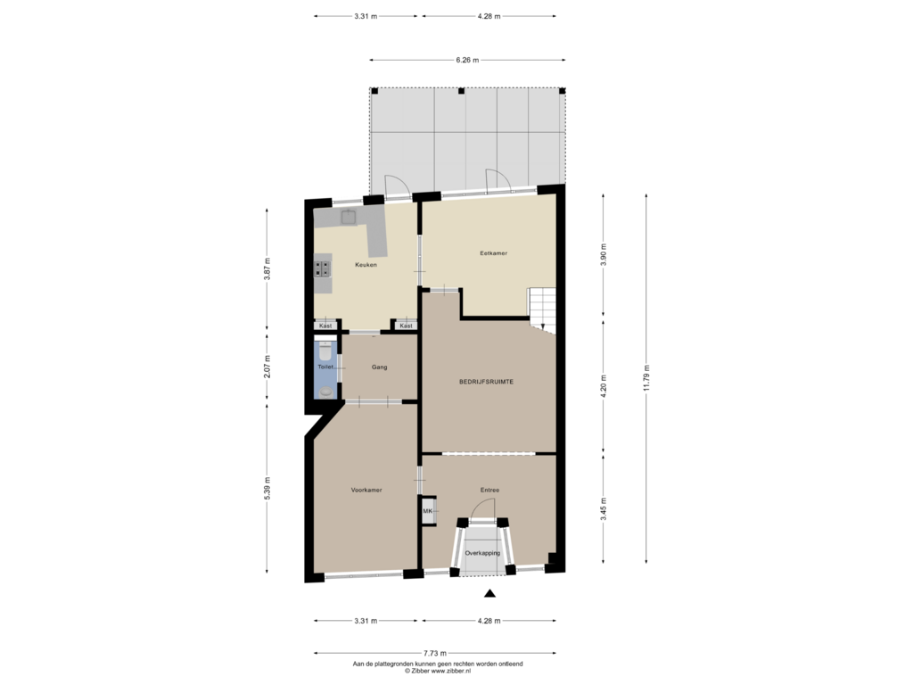 View floorplan of Begane grond of Lingerzijde 10