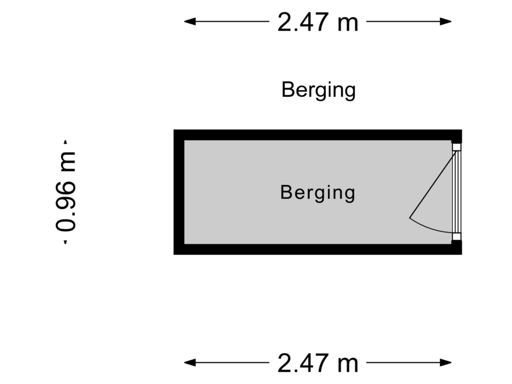 Bekijk plattegrond van Berging van Lage Nieuwstraat 336