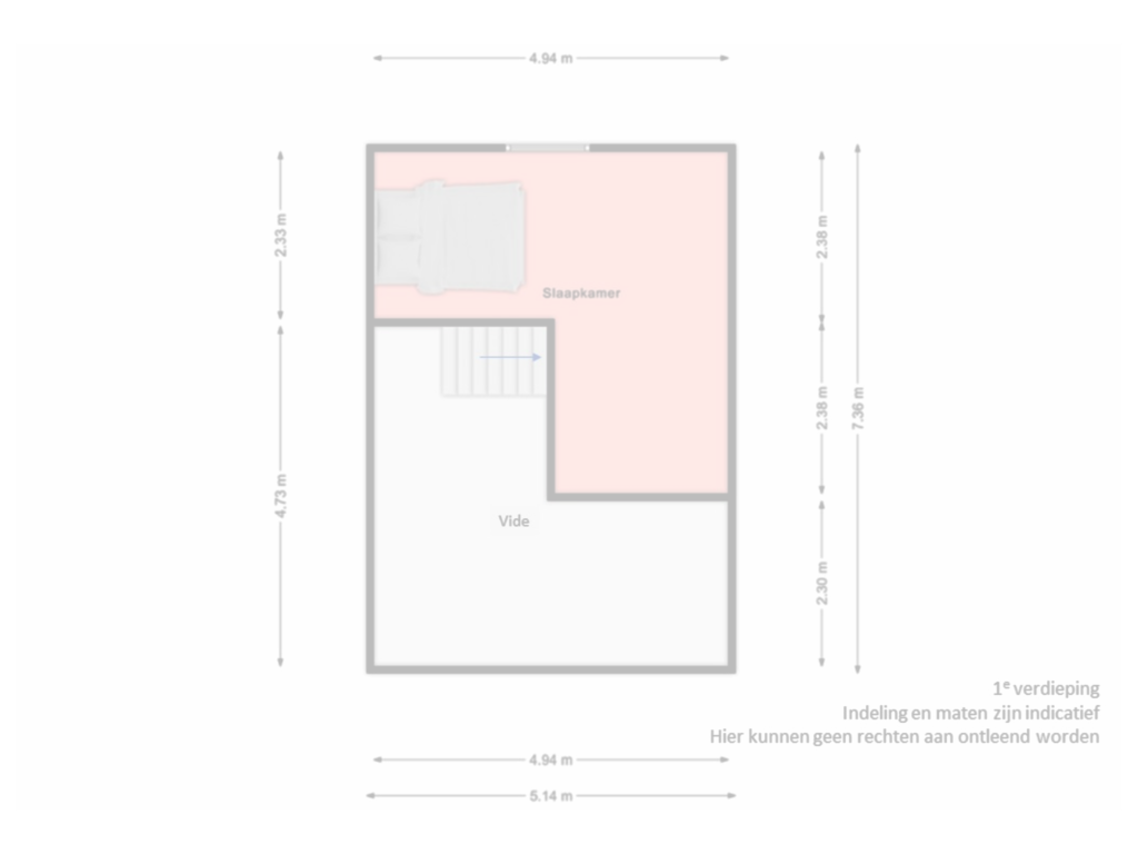 View floorplan of 1e verdieping of Schaluinen 11-B353