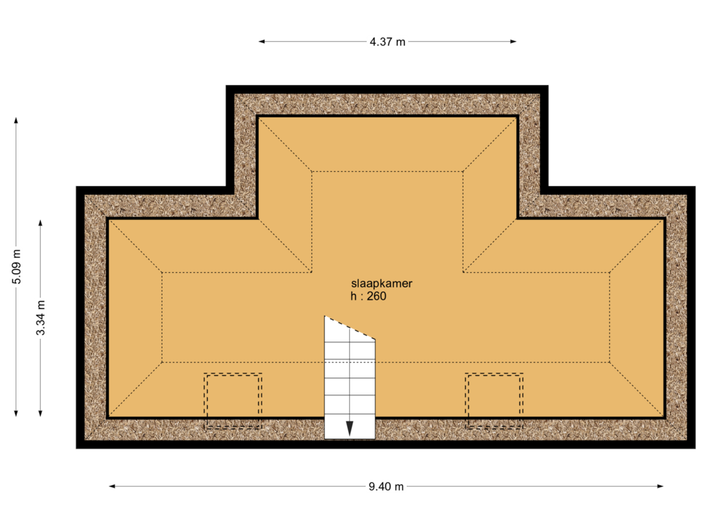 Bekijk plattegrond van 2e verdieping van Thorbeckelaan 109-B