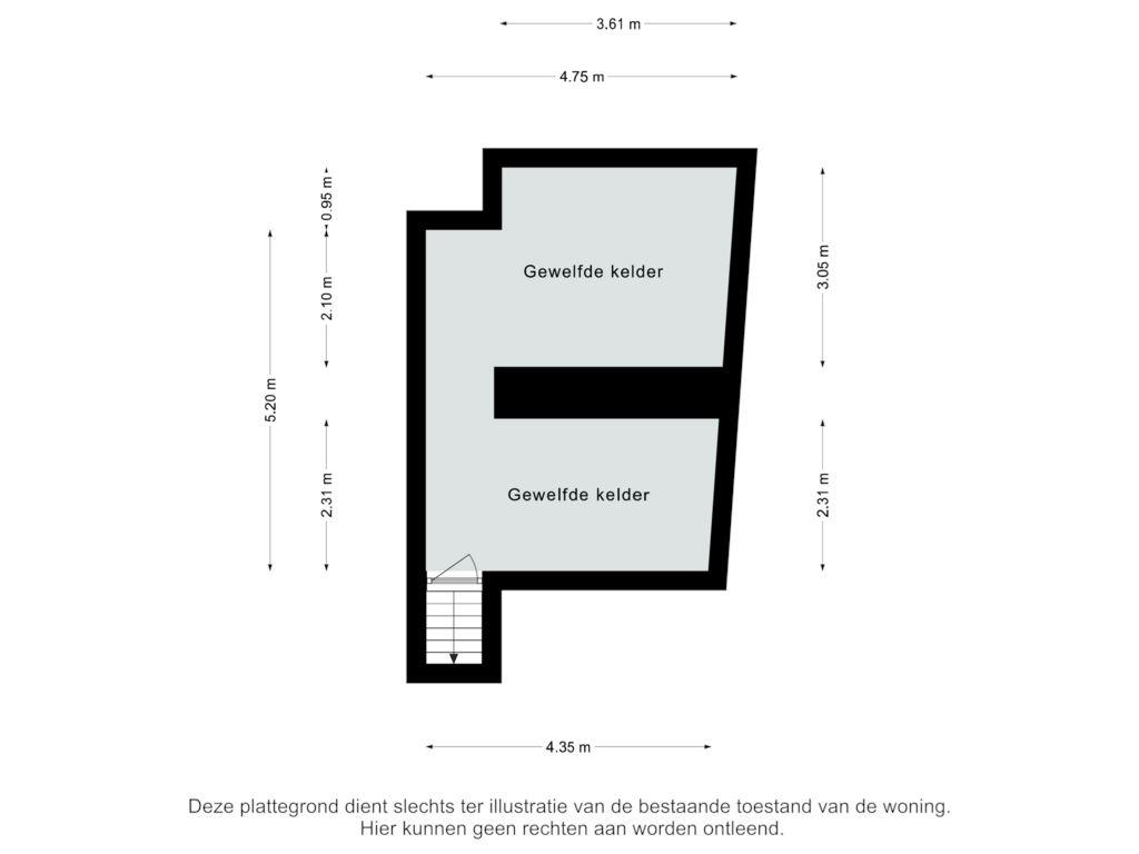 Bekijk plattegrond van Kelder van Hobbelrade 63