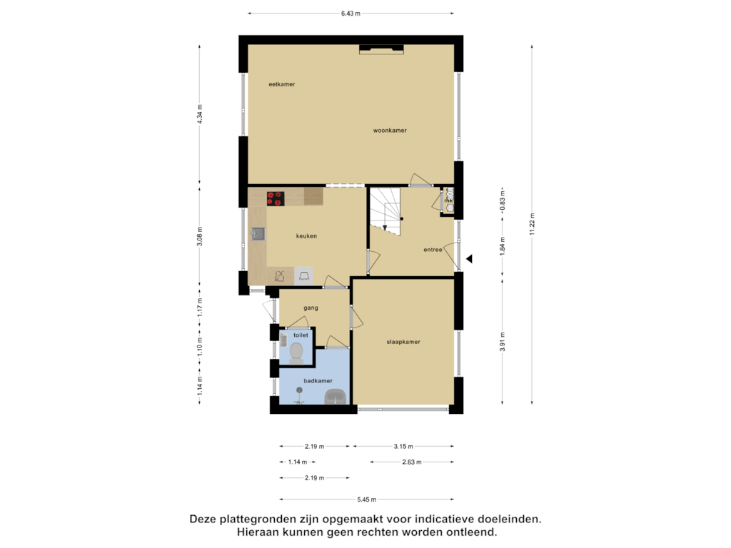 View floorplan of Begane Grond of Molendijk 44