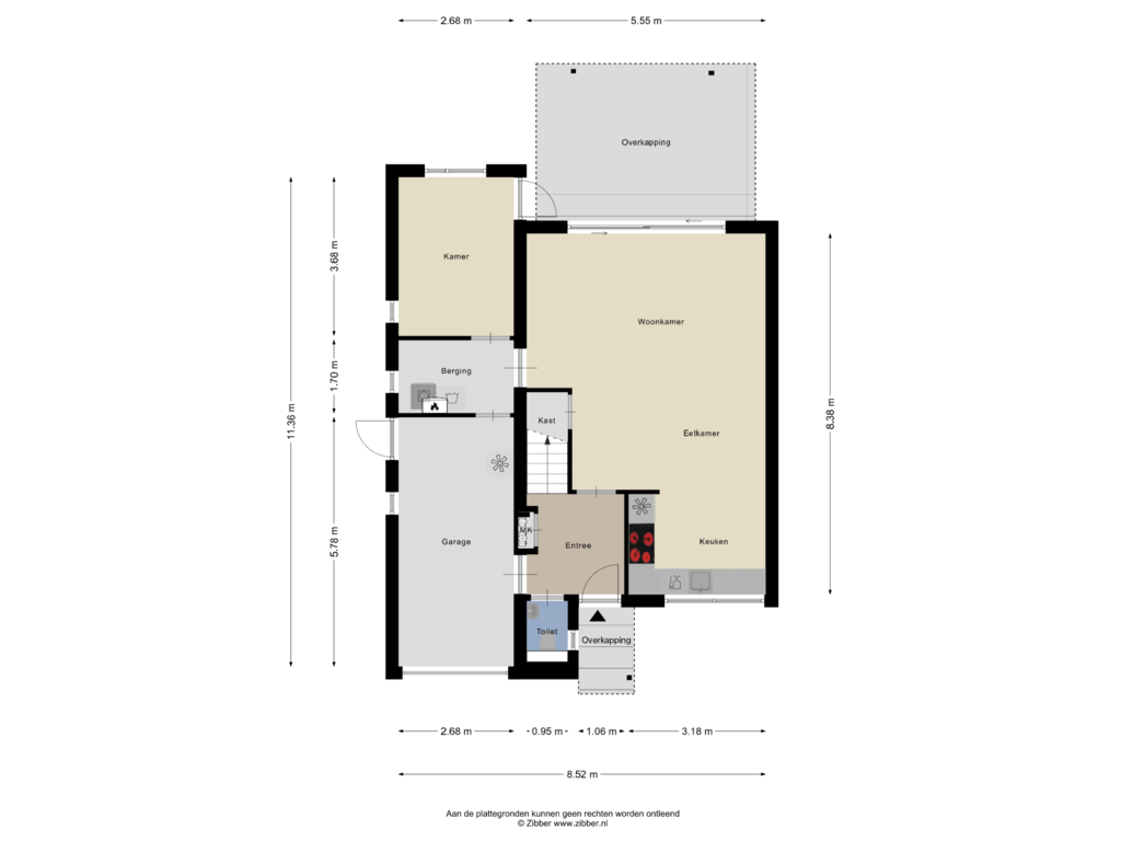 View floorplan of Begane Grond of Klaproos 37